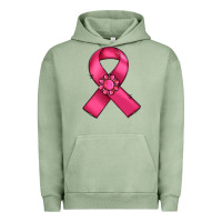 Pigment Oil Green breast cancer awareness ribbon Urban Hoodie - RanaPortraitStore
