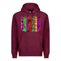 Burgundy Halloween Brushstrokes Premium Hoodie - texasbilliewilder