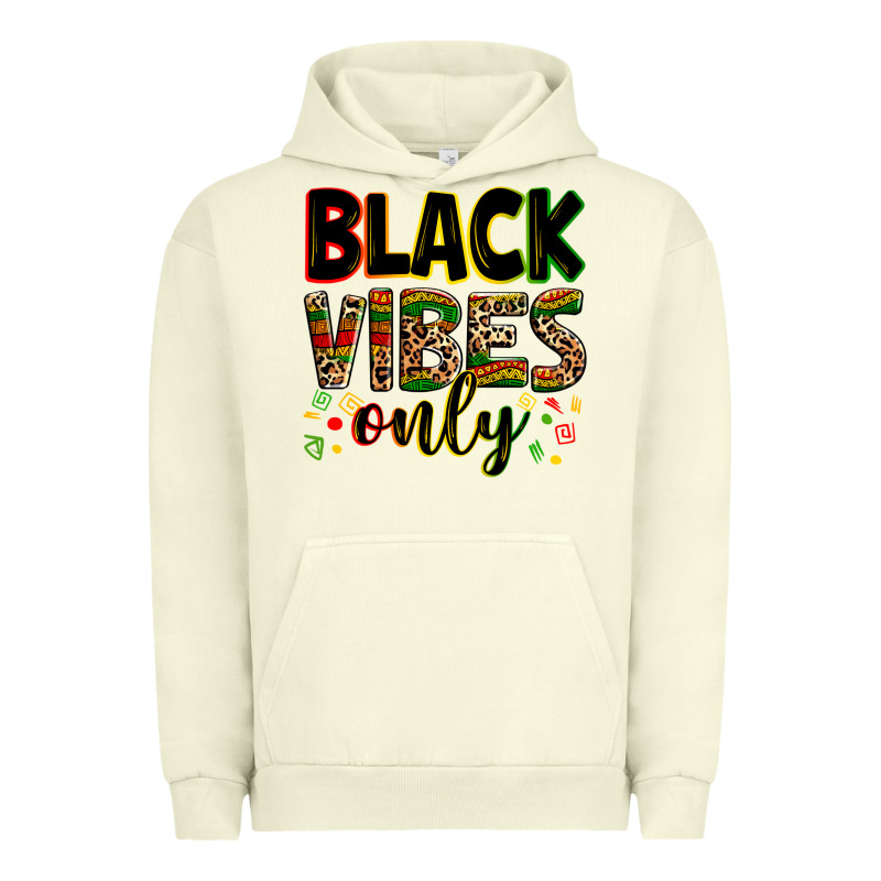 Black Vibes Only Urban Hoodie by Zillion Design Studio | Teevron