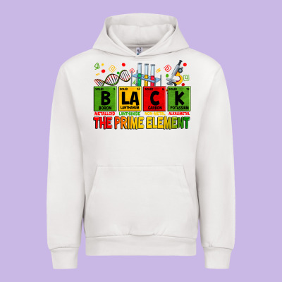 Black The Prime Element Urban Hoodie Designed By Zillion Design Studio