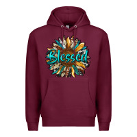 Burgundy blessed sunflower Premium Hoodie - RanaPortraitStore