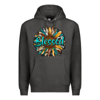 Charcoal Heather blessed sunflower Premium Hoodie - RanaPortraitStore