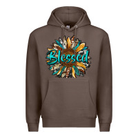 Coffee blessed sunflower Premium Hoodie - RanaPortraitStore