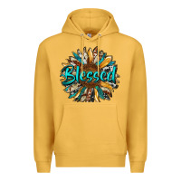 Mustard blessed sunflower Premium Hoodie - RanaPortraitStore