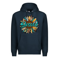Navy blessed sunflower Premium Hoodie - RanaPortraitStore
