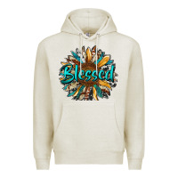 Oatmeal Heather blessed sunflower Premium Hoodie - RanaPortraitStore