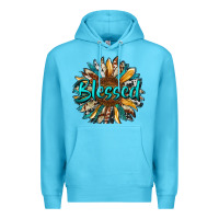 Ocean Blue blessed sunflower Premium Hoodie - RanaPortraitStore