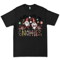 Black Chillin With My Gnomies Premium Tee - CowhideDigitalArt