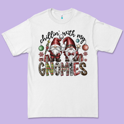 Chillin With My Gnomies Premium Tee Designed By Cowhidedigitalart