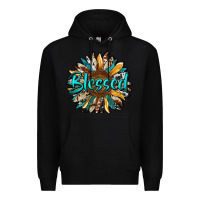 Black blessed sunflower Premium Hoodie - RanaPortraitStore