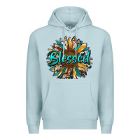 Blue Mist blessed sunflower Premium Hoodie - RanaPortraitStore