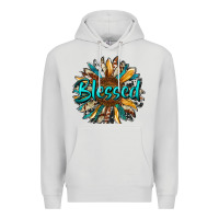 Dove Grey blessed sunflower Premium Hoodie - RanaPortraitStore