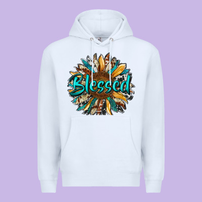 Blessed Sunflower Premium Hoodie Designed By Ranaportraitstore
