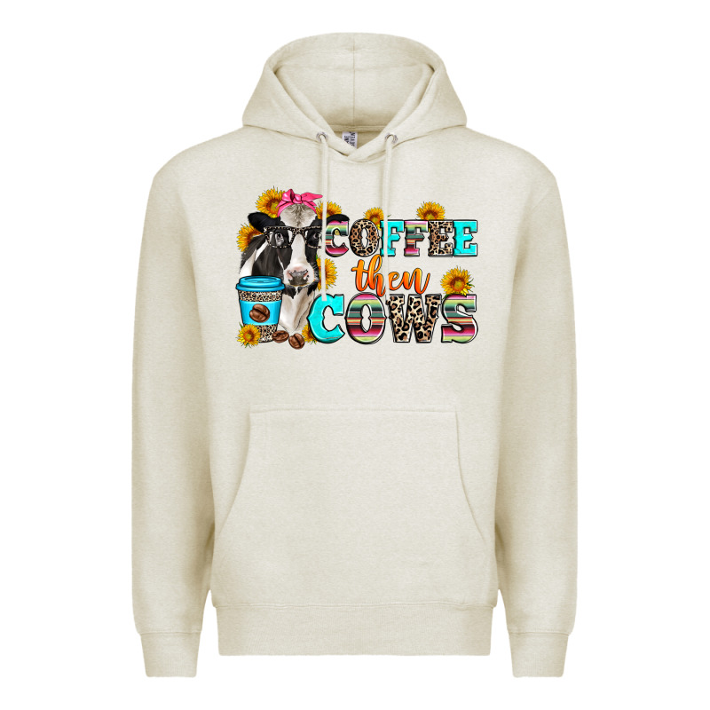 Coffee Then Cows Premium Hoodie by Zillion Design Studio | Teevron