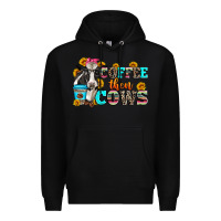 Black coffee then cows Premium Hoodie - Zillion Design Studio