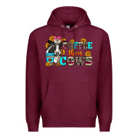 Burgundy coffee then cows Premium Hoodie - Zillion Design Studio