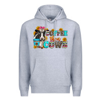 Heather Grey coffee then cows Premium Hoodie - Zillion Design Studio