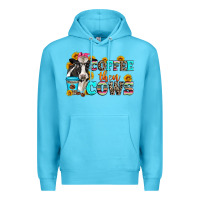 Ocean Blue coffee then cows Premium Hoodie - Zillion Design Studio