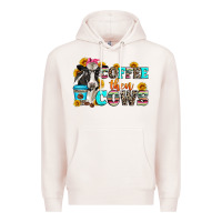 Pale Pink coffee then cows Premium Hoodie - Zillion Design Studio