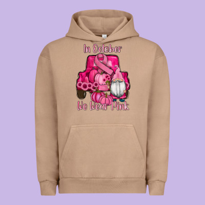 Breast Cancer Awareness Pink Truck Gnomes Urban Hoodie Designed By Ranaportraitstore