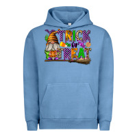 Pigment Pebble Blue Trick or Treat Urban Hoodie - texasbilliewilder