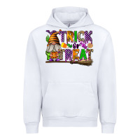 White Trick or Treat Urban Hoodie - texasbilliewilder