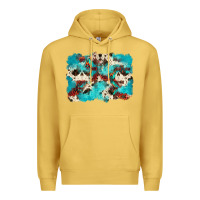 Antique Gold aztec cowhide background Premium Hoodie - Zillion Design Studio