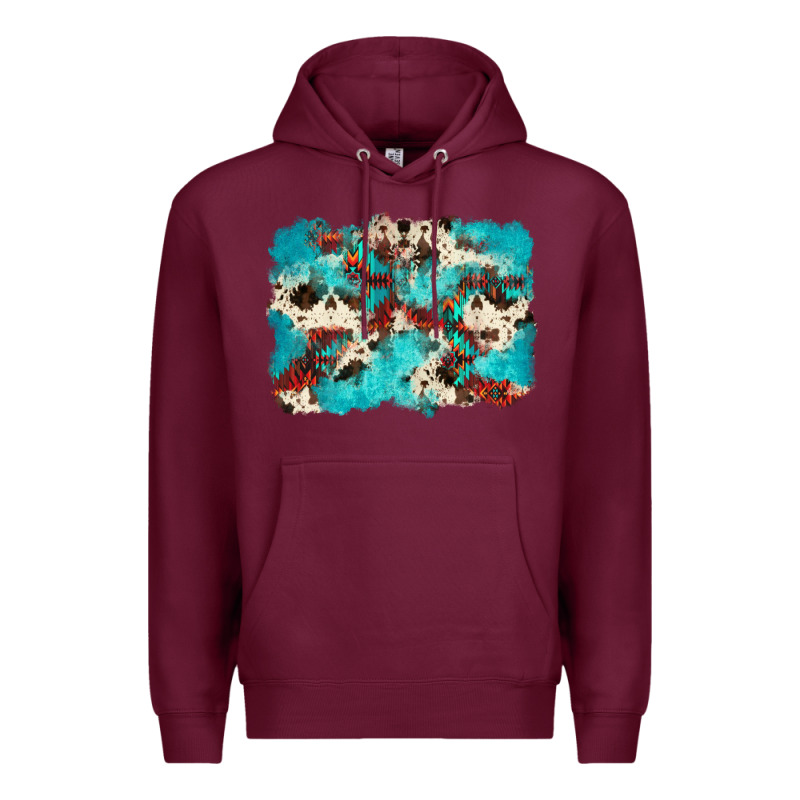 Aztec Cowhide Background Premium Hoodie by Zillion Design Studio | Teevron