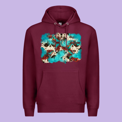 Aztec Cowhide Background Premium Hoodie Designed By Zillion Design Studio