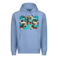 Colony Blue aztec cowhide background Premium Hoodie - Zillion Design Studio