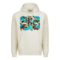 Oatmeal Heather aztec cowhide background Premium Hoodie - Zillion Design Studio