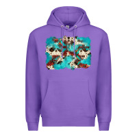 Purple aztec cowhide background Premium Hoodie - Zillion Design Studio