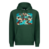 Sports Green aztec cowhide background Premium Hoodie - Zillion Design Studio