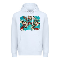 White aztec cowhide background Premium Hoodie - Zillion Design Studio