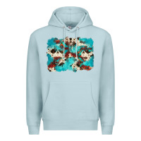 Blue Mist aztec cowhide background Premium Hoodie - Zillion Design Studio