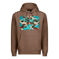 Chestnut aztec cowhide background Premium Hoodie - Zillion Design Studio