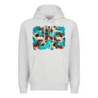 Dove Grey aztec cowhide background Premium Hoodie - Zillion Design Studio