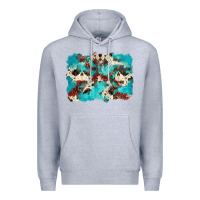 Heather Grey aztec cowhide background Premium Hoodie - Zillion Design Studio