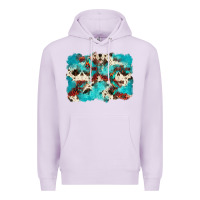 Lilac aztec cowhide background Premium Hoodie - Zillion Design Studio