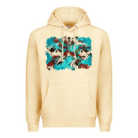 Pina Colada aztec cowhide background Premium Hoodie - Zillion Design Studio