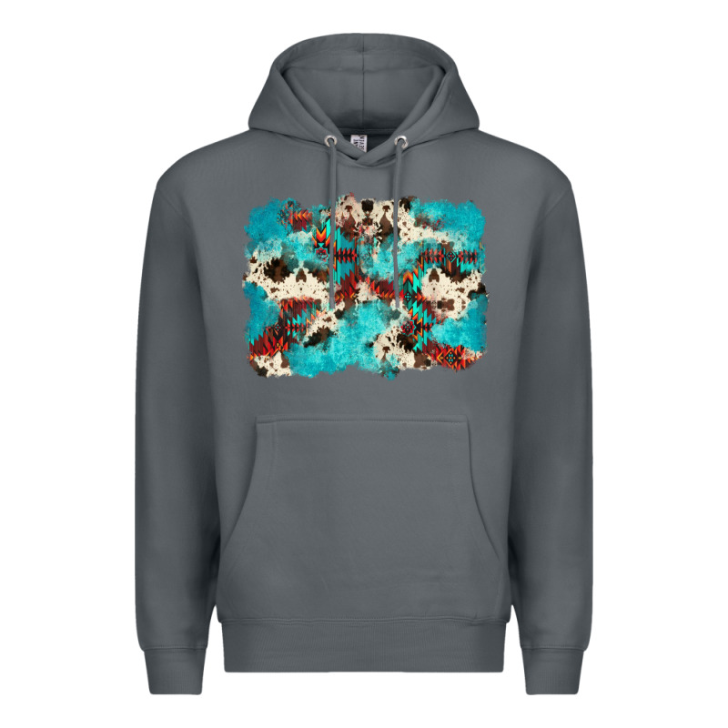 Aztec Cowhide Background Premium Hoodie by Zillion Design Studio | Teevron