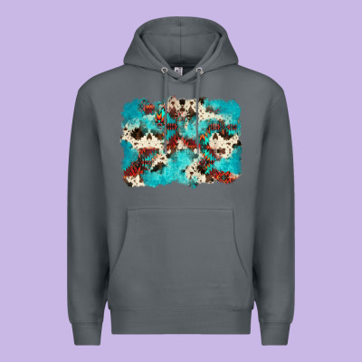 Aztec Cowhide Background Premium Hoodie Designed By Zillion Design Studio