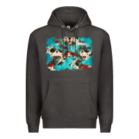 Smoke aztec cowhide background Premium Hoodie - Zillion Design Studio