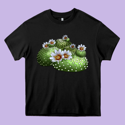 Blossfeldia Cactus Heavy Core Tee Designed By Lillyallendesigns