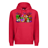 Cardinal Halloween Gnomes Coffee Cups Premium Hoodie - texasbilliewilder