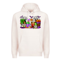 Pale Pink Halloween Gnomes Coffee Cups Premium Hoodie - texasbilliewilder