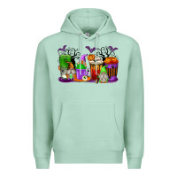 Seafoam Halloween Gnomes Coffee Cups Premium Hoodie - texasbilliewilder