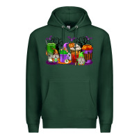 Sports Green Halloween Gnomes Coffee Cups Premium Hoodie - texasbilliewilder