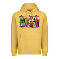 Antique Gold Halloween Gnomes Coffee Cups Premium Hoodie - texasbilliewilder