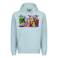 Blue Mist Halloween Gnomes Coffee Cups Premium Hoodie - texasbilliewilder